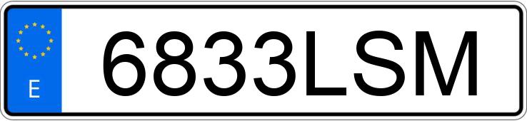 Numer rejestracyjny 6833LSM posiada AUDI A4