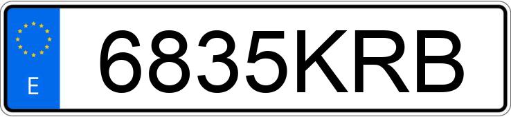 Numer rejestracyjny 6835KRB posiada OPEL ASTRA