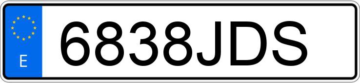 Numer rejestracyjny 6838JDS posiada AUDI Q5