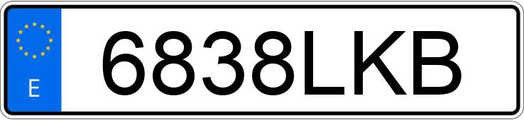 Numer rejestracyjny 6838LKB posiada SKODA SUPERB