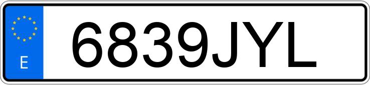 Numer rejestracyjny 6839JYL posiada PEUGEOT EXPERT