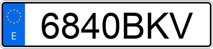 Numer rejestracyjny 6840BKV posiada PEUGEOT 406