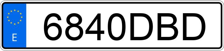Numer rejestracyjny 6840DBD posiada MERCEDES CLK (208-209)