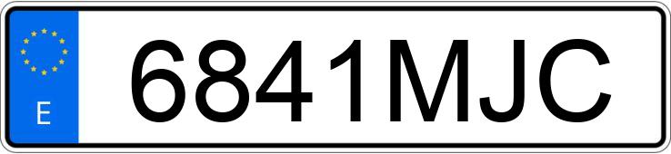 Numer rejestracyjny 6841MJC posiada VOLKSWAGEN TOURAN