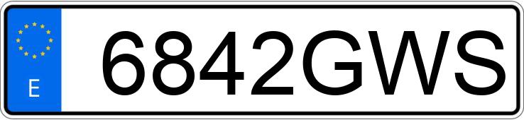 Numer rejestracyjny 6842GWS posiada VOLKSWAGEN SCIROCCO