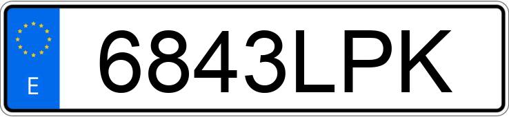 Numer rejestracyjny 6843LPK posiada KIA STONIC