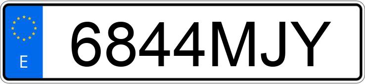 Numer rejestracyjny 6844MJY posiada MUTTI ROLLER CLASSIC