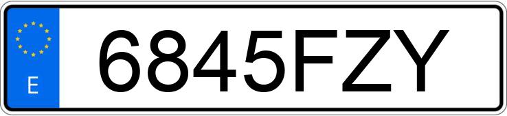 Numer rejestracyjny 6845FZY posiada OPEL ASTRA