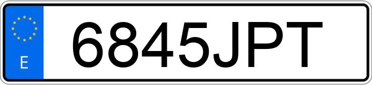 Numer rejestracyjny 6845JPT posiada BMW R 1200