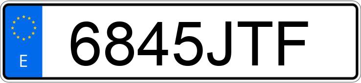 Numer rejestracyjny 6845JTF posiada MASERATI GHIBLI