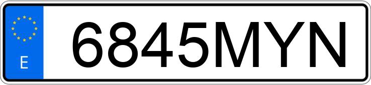 Numer rejestracyjny 6845MYN posiada FORD KUGA