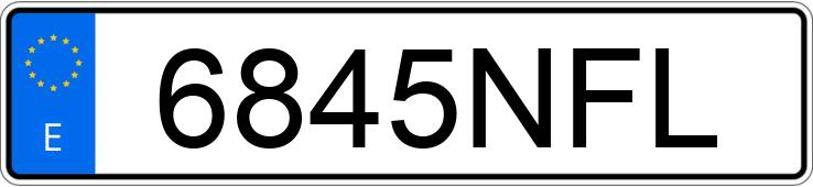 Numer rejestracyjny 6845NFL posiada DONGFENG E-STAR