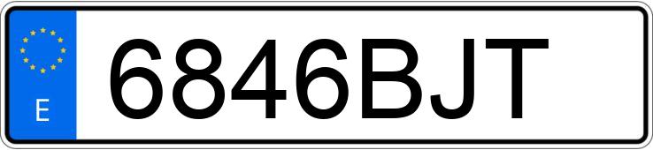 Numer rejestracyjny 6846BJT posiada MERCEDES SL (129)