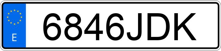 Numer rejestracyjny 6846JDK posiada AUDI A3 Numer rejestracyjny 6846JDK posiada AUDI A3