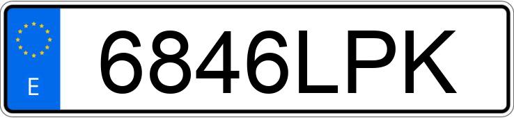 Numer rejestracyjny 6846LPK posiada AUDI RS3 SPORTBACK