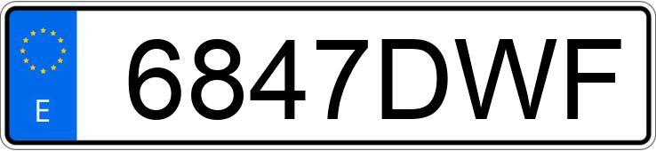 Numer rejestracyjny 6847DWF posiada VOLKSWAGEN PASSAT