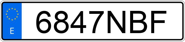 Numer rejestracyjny 6847NBF posiada BMW X5