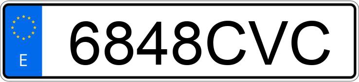 Numer rejestracyjny 6848CVC posiada PEUGEOT EXPERT