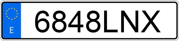 Numer rejestracyjny 6848LNX posiada VOLKSWAGEN MULTIVAN