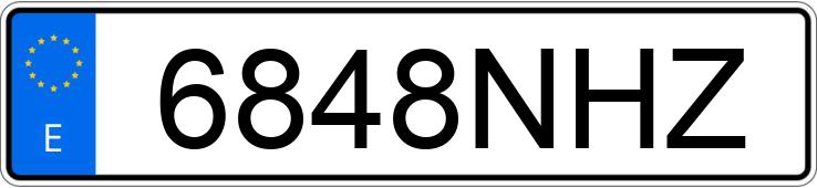 Numer rejestracyjny 6848NHZ posiada BMW I4