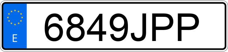 Numer rejestracyjny 6849JPP posiada SEAT IBIZA