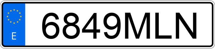 Numer rejestracyjny 6849MLN posiada VOLKSWAGEN GOLF Numer rejestracyjny 6849MLN posiada VOLKSWAGEN GOLF