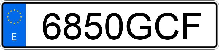 Numer rejestracyjny 6850GCF posiada KYMCO XCITING