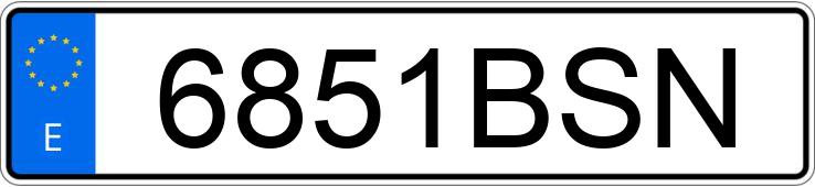 Numer rejestracyjny 6851BSN posiada MERCEDES VITO