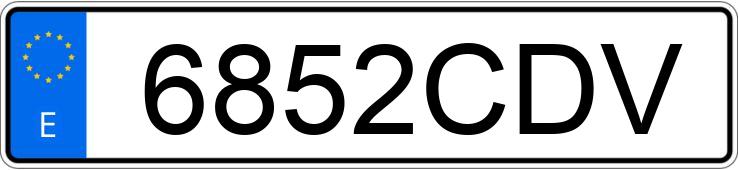 Numer rejestracyjny 6852CDV posiada CITROEN XSARA