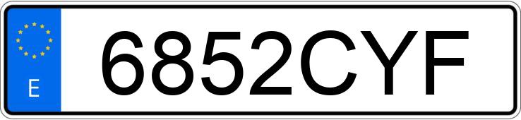 Numer rejestracyjny 6852CYF posiada BMW SERIE 5