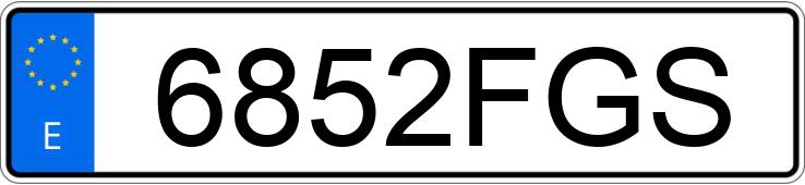Numer rejestracyjny 6852FGS posiada BMW SERIE 3