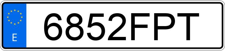 Numer rejestracyjny 6852FPT posiada RENAULT KANGOO