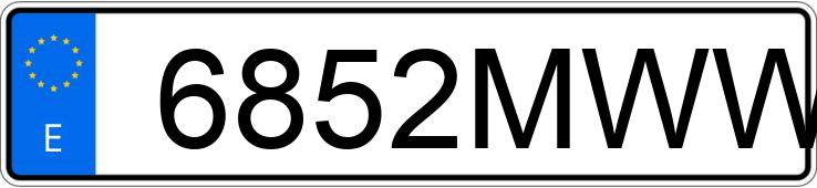 Numer rejestracyjny 6852MWW posiada BMW I4