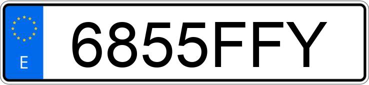 Le numéro d’enregistrement 6855FFY a BMW SERIE 3