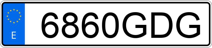 Numer rejestracyjny 6860GDG posiada HONDA LEGEND