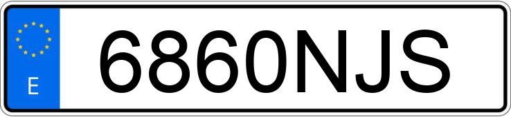 Numer rejestracyjny 6860NJS posiada VOLVO FH