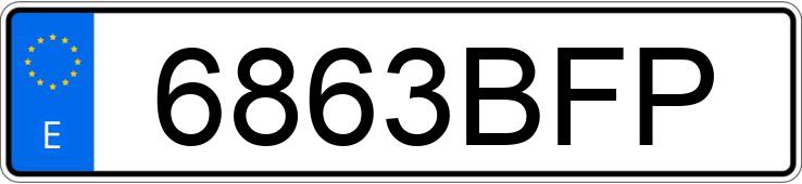 Numer rejestracyjny 6863BFP posiada MERCEDES SLK (170-171)