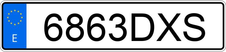 Numer rejestracyjny 6863DXS posiada TOYOTA COROLLA