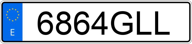 Numer rejestracyjny 6864GLL posiada MERCEDES CLC