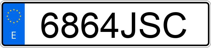 Le numéro d’enregistrement 6864JSC a FORD FOCUS