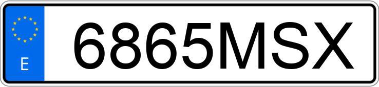 Numer rejestracyjny 6865MSX posiada BMW X3