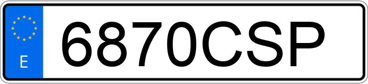 Numer rejestracyjny 6870CSP posiada CITROEN XSARA