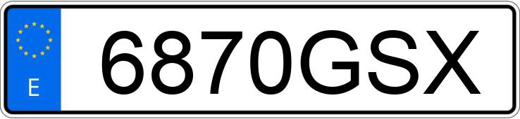 Numer rejestracyjny 6870GSX posiada PEUGEOT 206 + Numer rejestracyjny 6870GSX posiada PEUGEOT 206 +