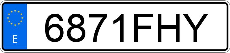 Numer rejestracyjny 6871FHY posiada MAZDA RX-8