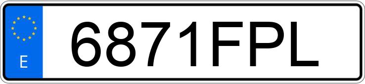 Numer rejestracyjny 6871FPL posiada BMW SERIE 1