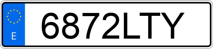 Numer rejestracyjny 6872LTY posiada CITROEN C4