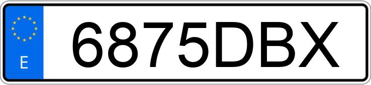 Numer rejestracyjny 6875DBX posiada SEAT CORDOBA