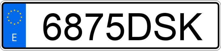 Numer rejestracyjny 6875DSK posiada MERCEDES CLK (208-209)