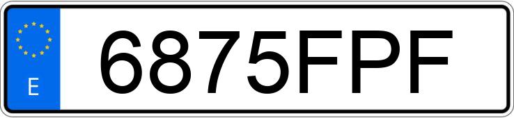 Numer rejestracyjny 6875FPF posiada OPEL ASTRA