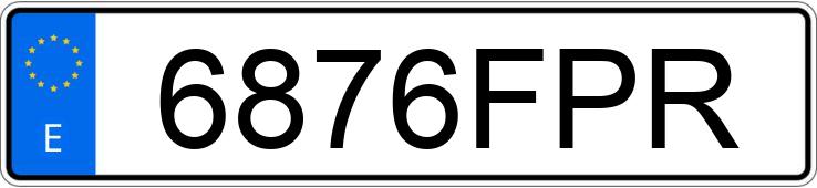 Numer rejestracyjny 6876FPR posiada CITROEN C2